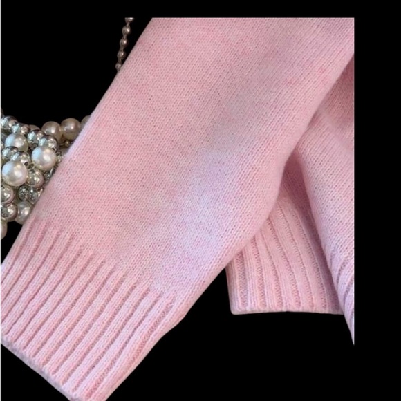 Very Pink Pullover Sweater W/ Faux Fur neckline. NWOT - Picture 4 of 7